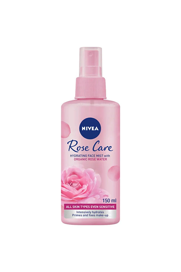 NIVEA Rose Care Face Hydrating Mist, Organic Rose Water, All Skin Types, 150ml