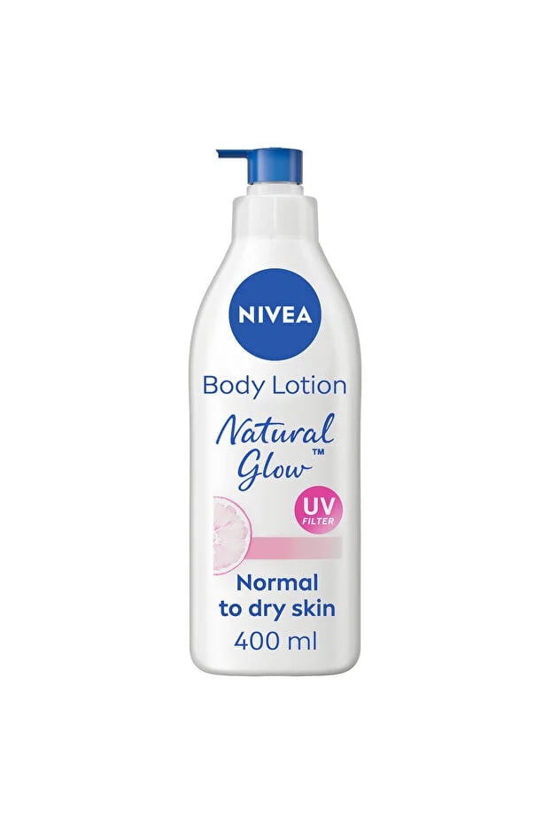 NIVEA Natural Glow Body Lotion, Even Tone Complex & Vitamin C, All Skin Types, 400ml