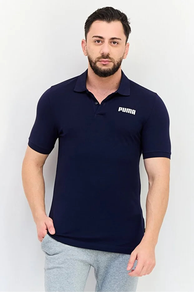 Puma Men Sportswear Fit Short Sleeves Outdoor Polo Shirt, Navy
