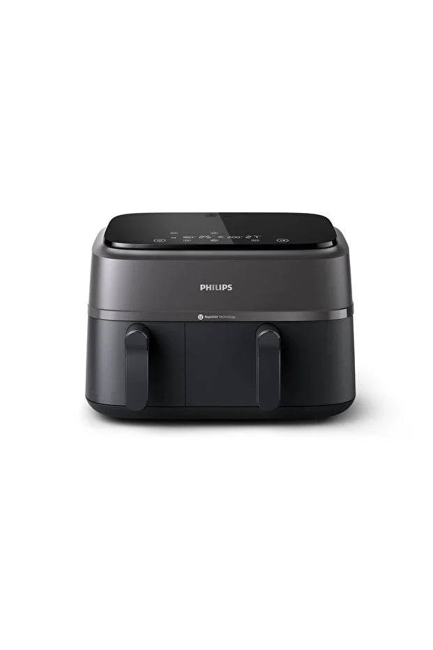 Philips Airfryer 3000 Series - 2750W, 9L Capacity, Double Basket, Black - Na350/09