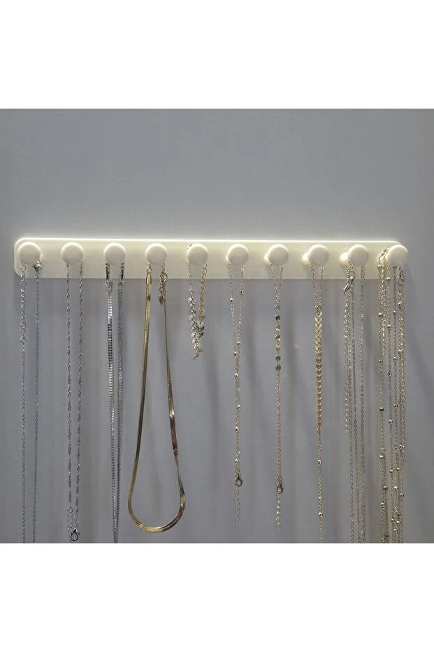 Home Jewelry Hook Rail Organizer Hanger Rack 10 Compartment Hanger Rack
