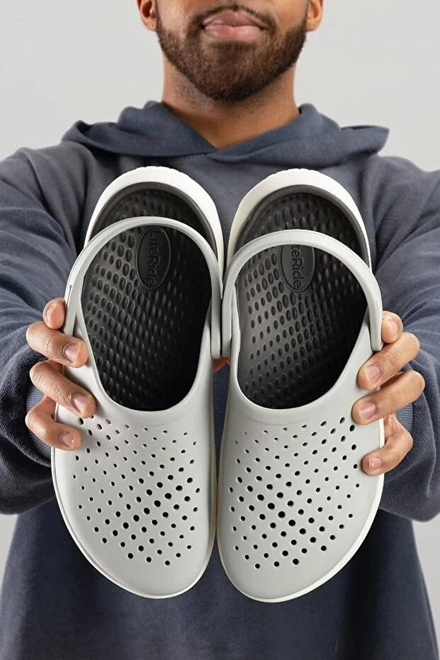Crocs Slipper Inmotion Clog Extra Soft Literide Slippers Sandals Gray White