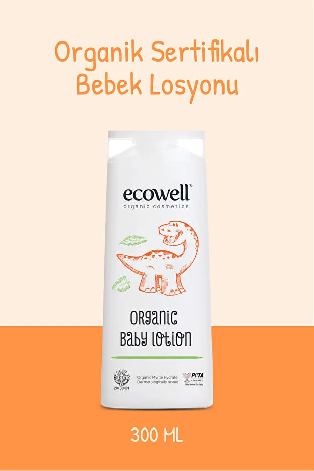 Ecowell Organic & Vegan Baby Face & Body Lotion, Paraben-Free 300ml