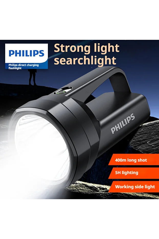 Philips Black new SFL3121 flashlight strong searchlight with side light can be used for a va