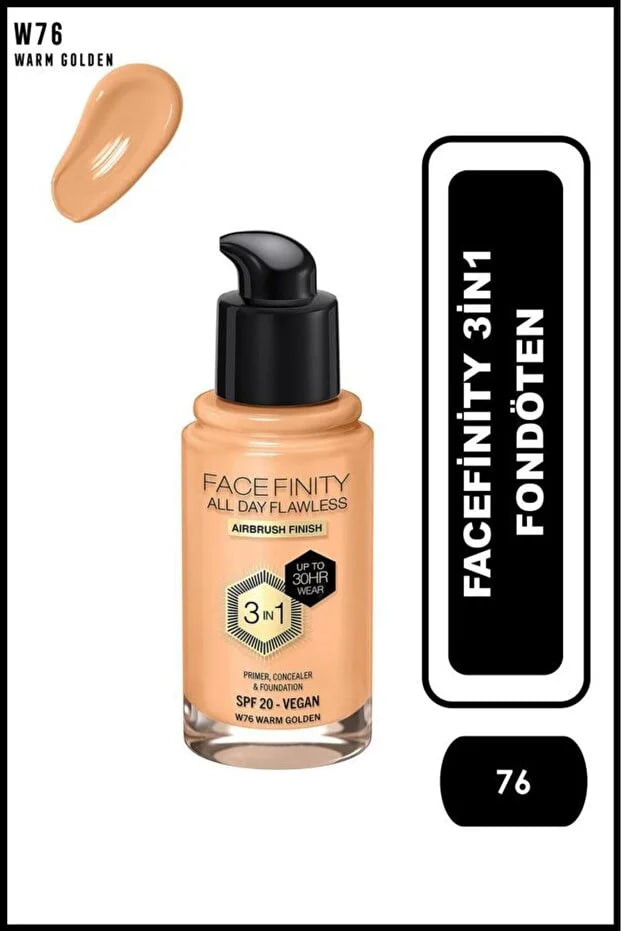 Watsons Max Factor Facefinity 3-in-1 Foundation No: 76 Warm Golden
