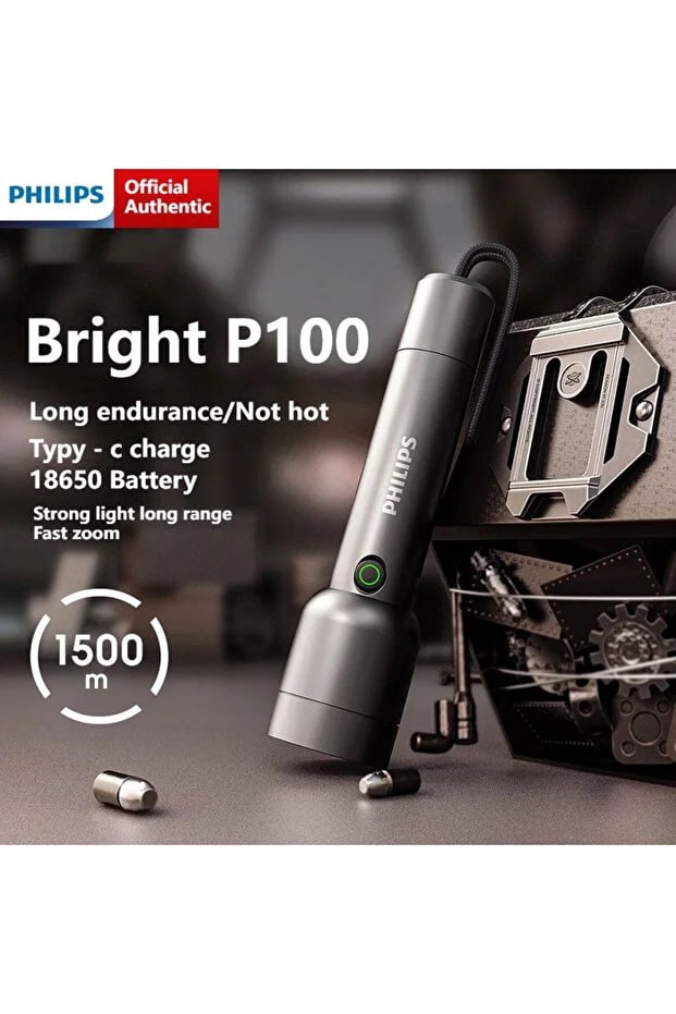 Philips SFL1236 SFL1236 High Power LED Flashlight with 4 Lighting Mode Portable Rechargeable led Lam