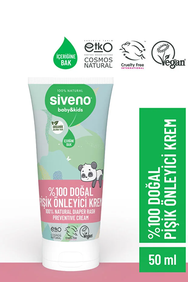 Siveno 100% Natural Baby Rash Prevention Cream Zinc Pca Newborn Protective & Sensitive Repair Care Cream 50 ml