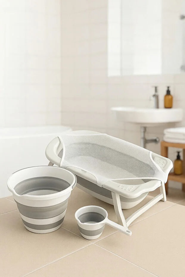 Zuu baby Folding Baby Bathtub Bath Set and Gift Nets
