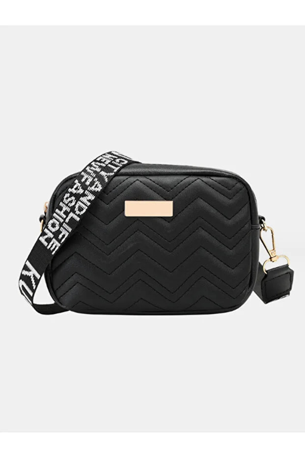 Styli Zig Zag Detail Camera Bag with Zip Closure