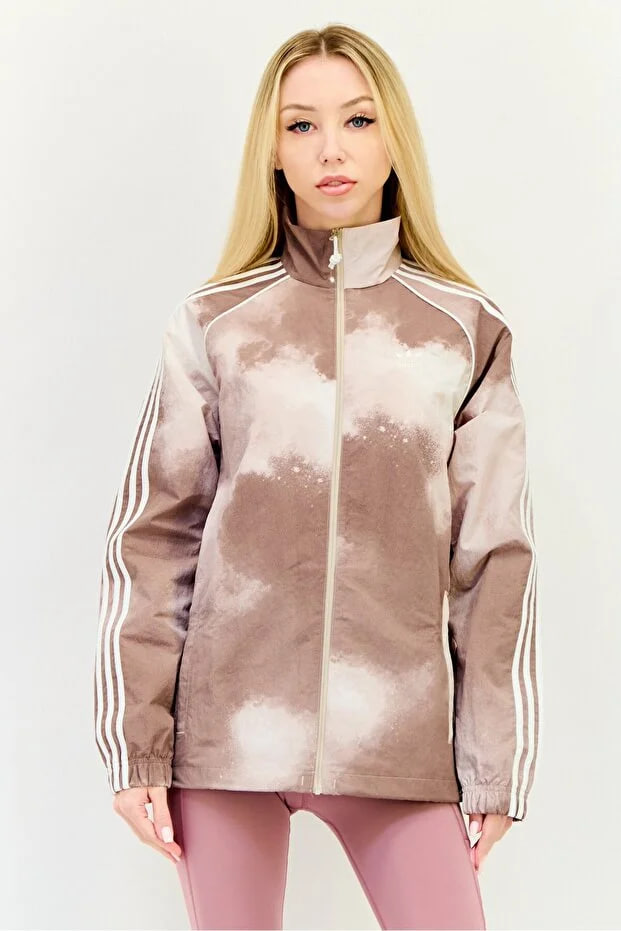 Adidas Women Sportswear Fit Long Sleeve Outdoor Windbreaker Jacket, Multicolor