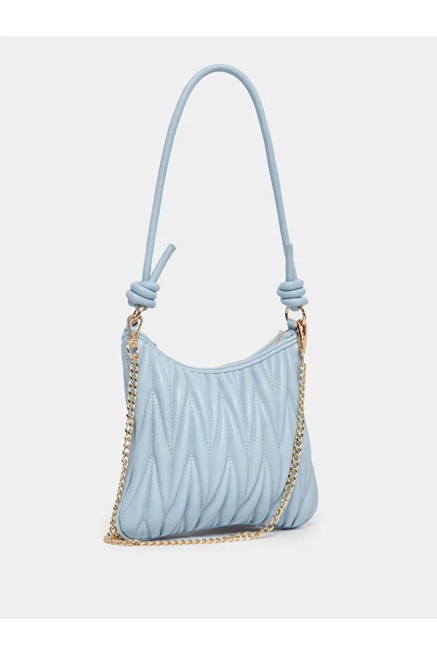 Styli V Quilted Shoulder Bag with Removable Chain Strap