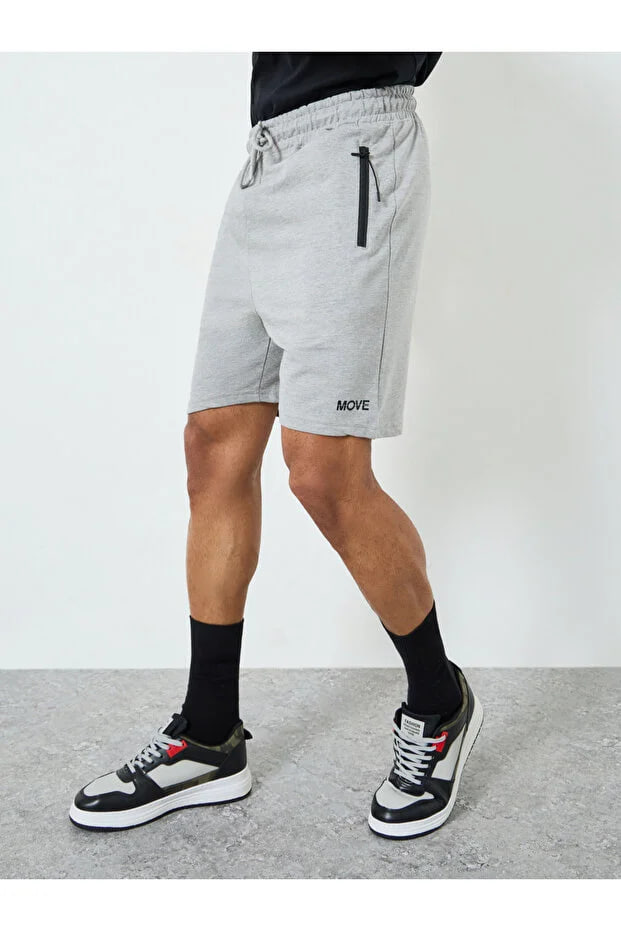 Styli Men Grey Athleisure Training Terry Shorts