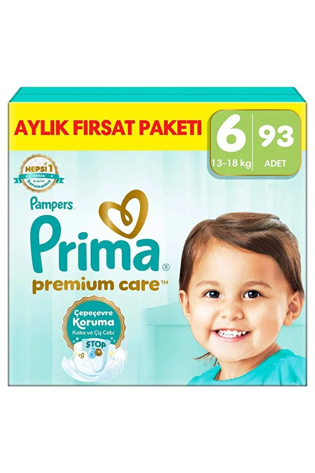 Prima Baby Diaper Premium Care 6 Number 93 Pieces Monthly Opportunity Package