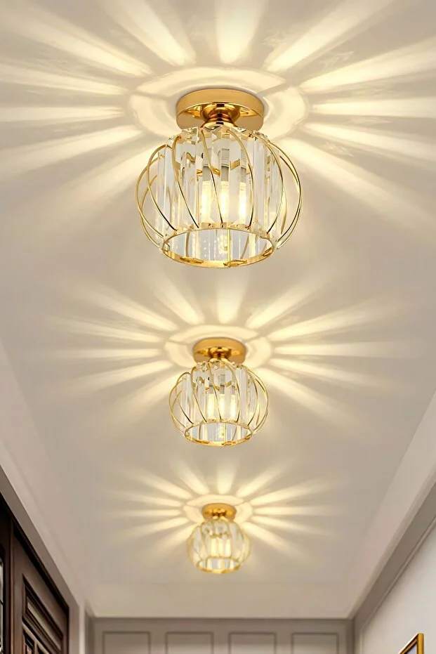 Luna Lighting  Bella Luce Model Gold Plated Crystal Stone Metal Body Modern Luxury Ceiling Chandelier Suitable
