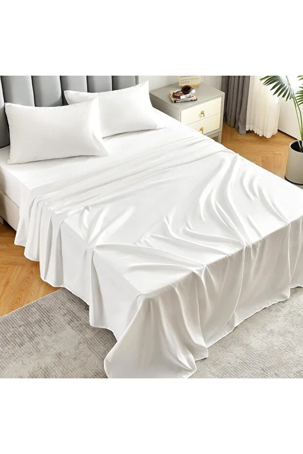 ALE HOME Flat Sheets Single-Double Size and King Size Sheets White(3 Different Sizes - 11 Different Colors and Patterns)