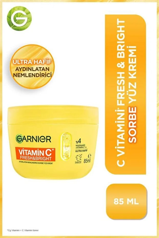 L'Oreal Paris  Vitamin C Fresh & Bright Brightening Moisturizing Sorbet Face Cream 85 Ml, Vegan & Cruelty Free